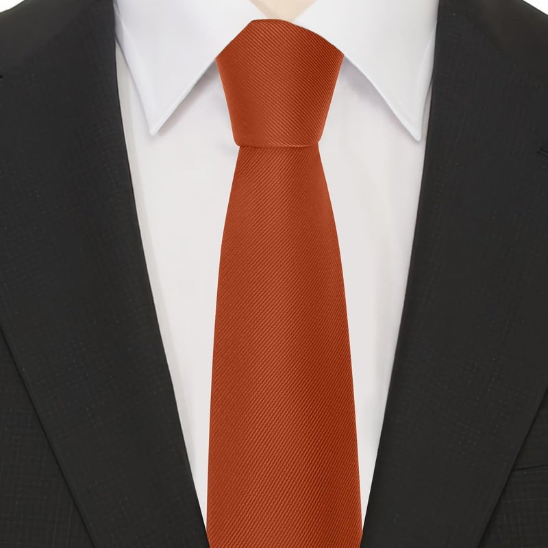 Junmaxroad Store Black Ties For Men Solid Color Formal Neckties 3.15" (8CM) Men's Ties - Image 3
